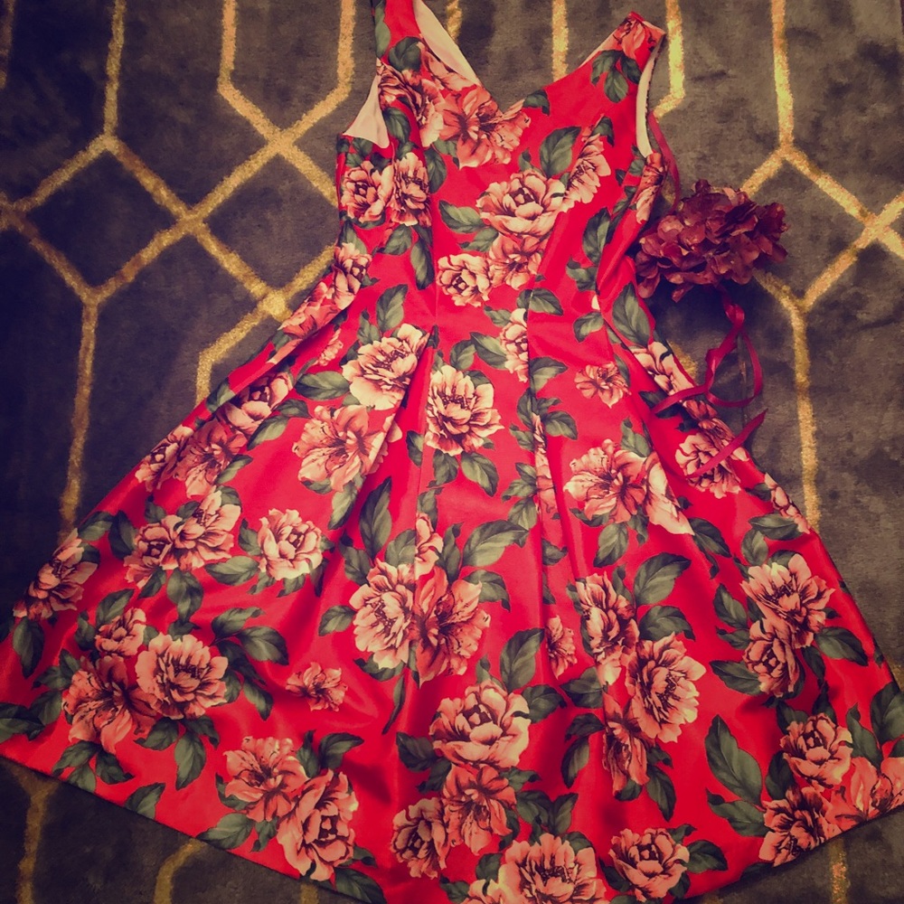 Gorgeous floral Garcia Dress Size Medium, EUC!